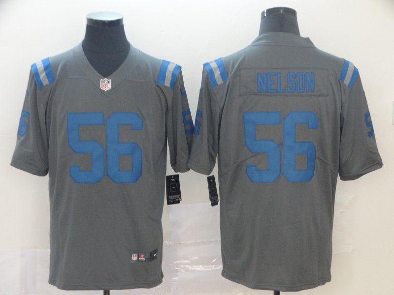 Men Indianapolis Colts 56 Nelson Grey Nike Limited city edition NFL Jersey